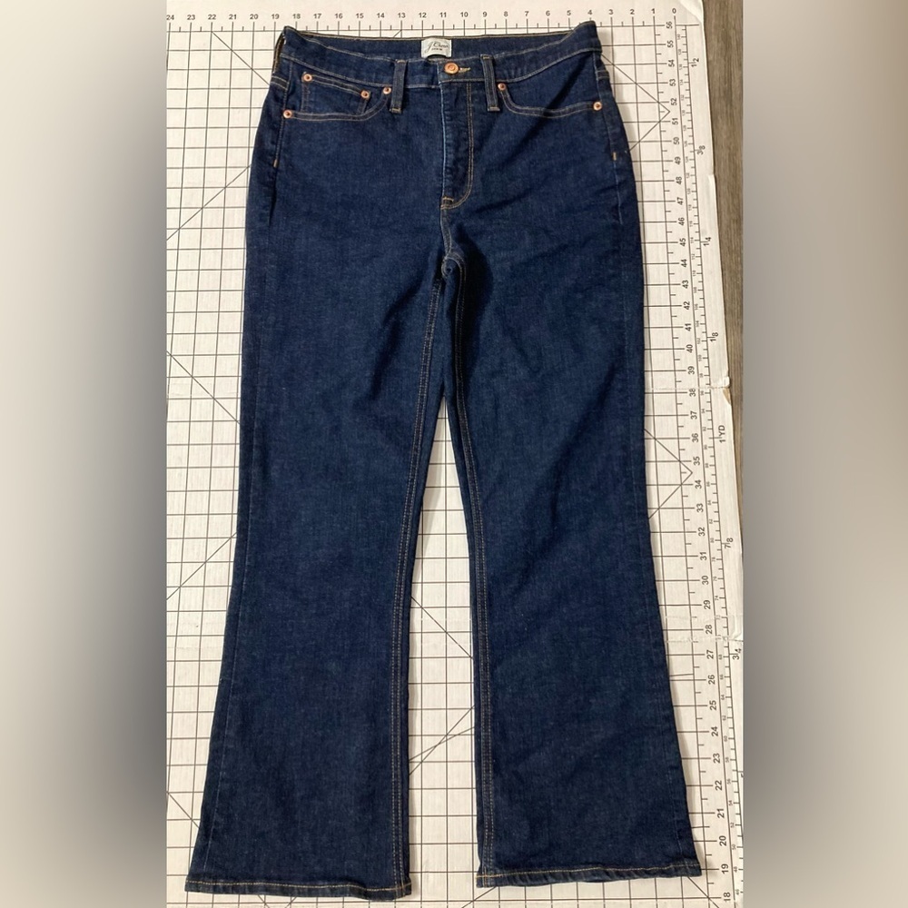 J. Crew Denim Women’s Size 28 Dark Wash Billie Demi Boot‎ Crop Jeans